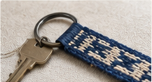 Inkle key fob with metal ring