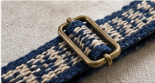 Inkle woven strap with buckle hardware